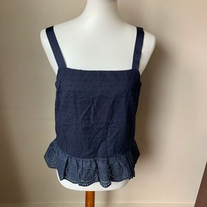 J crew Factory Textured tie-sleeve Sleeveless Top